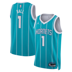 Dres NBA Charlotte Hornets LaMelo Ball Icon Edition Swingman Jersey Jordan Teal