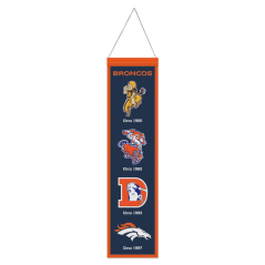 Vlněný banner na zeď NFL Denver Broncos Logo Evolution WinCraft Brand