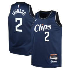 Dětský dres NBA Los Angeles Clippers Kawhi Leonard City Edition Swingman Jersey Nike Navy