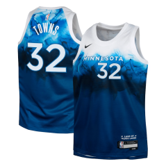 Dětský dres NBA Minnesota Timberwolves Karl-Anthony Towns City Edition Swingman Jersey Nike Navy